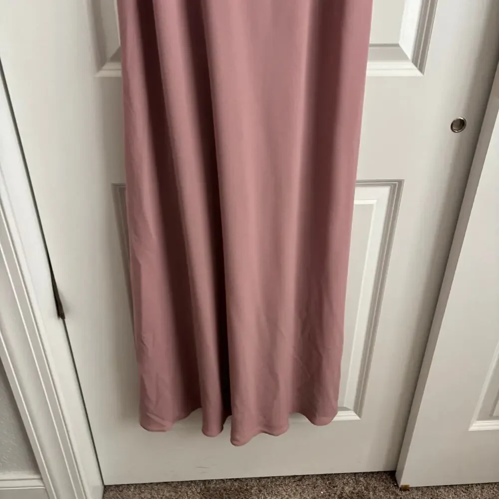 NWT Jenny Yoo Bianca Gown Dress Whipped Apricot Pebbled Crepe Sz 10 - Picture 6 of 16
